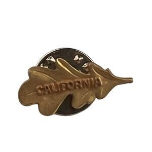 Vintage California Leaf Tie Tack Lapel Pin GF Gold Filled LGB